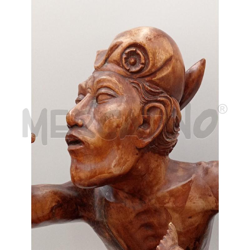 STATUA SCOLPITA LEGNO H. 44 | Mercatino dell'Usato Moncalieri bengasi 2