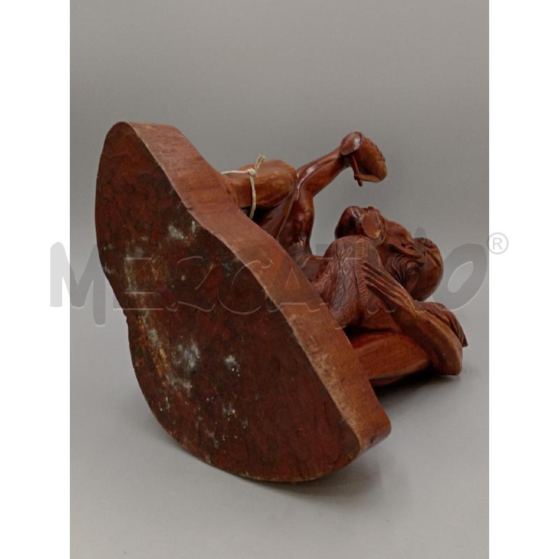 STATUA SCOLPITA LEGNO H. 44 | Mercatino dell'Usato Moncalieri bengasi 5