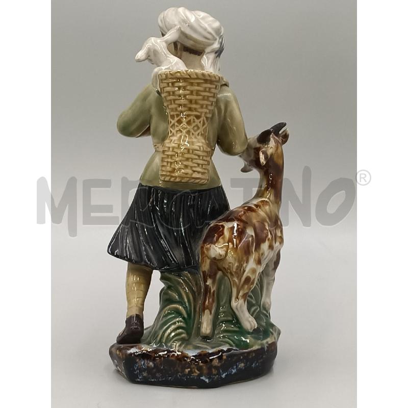 STATUA TERRACOTTA RAGGAZO CON PECORA  | Mercatino dell'Usato Moncalieri bengasi 4