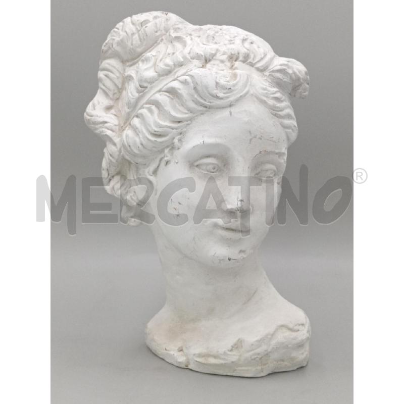STATUA TESTA TERRACOTTA BIANCA VOLTO  DONNA  | Mercatino dell'Usato Moncalieri bengasi 1
