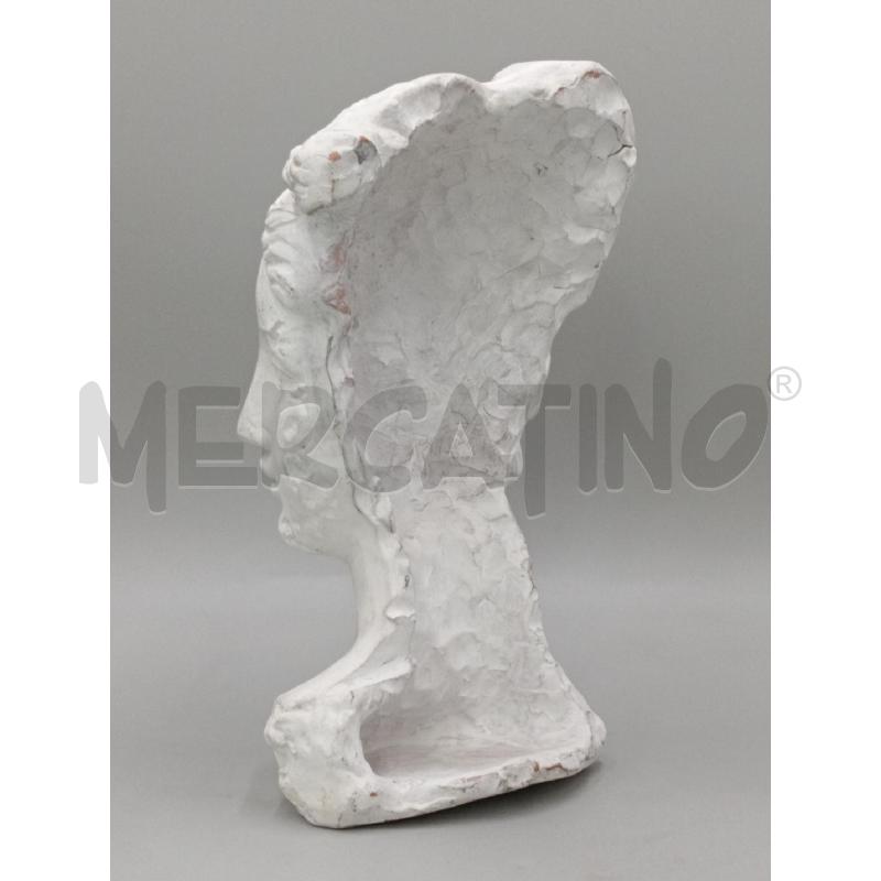 STATUA TESTA TERRACOTTA BIANCA VOLTO  DONNA  | Mercatino dell'Usato Moncalieri bengasi 2