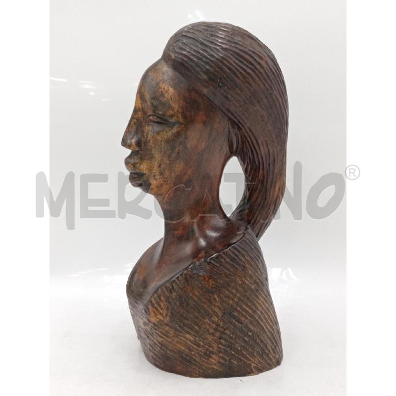 STATUA THEANO LEGNO VOLTO DONNA H.30 | Mercatino dell'Usato Moncalieri bengasi 2