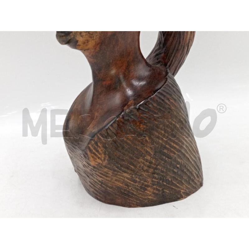 STATUA THEANO LEGNO VOLTO DONNA H.30 | Mercatino dell'Usato Moncalieri bengasi 3