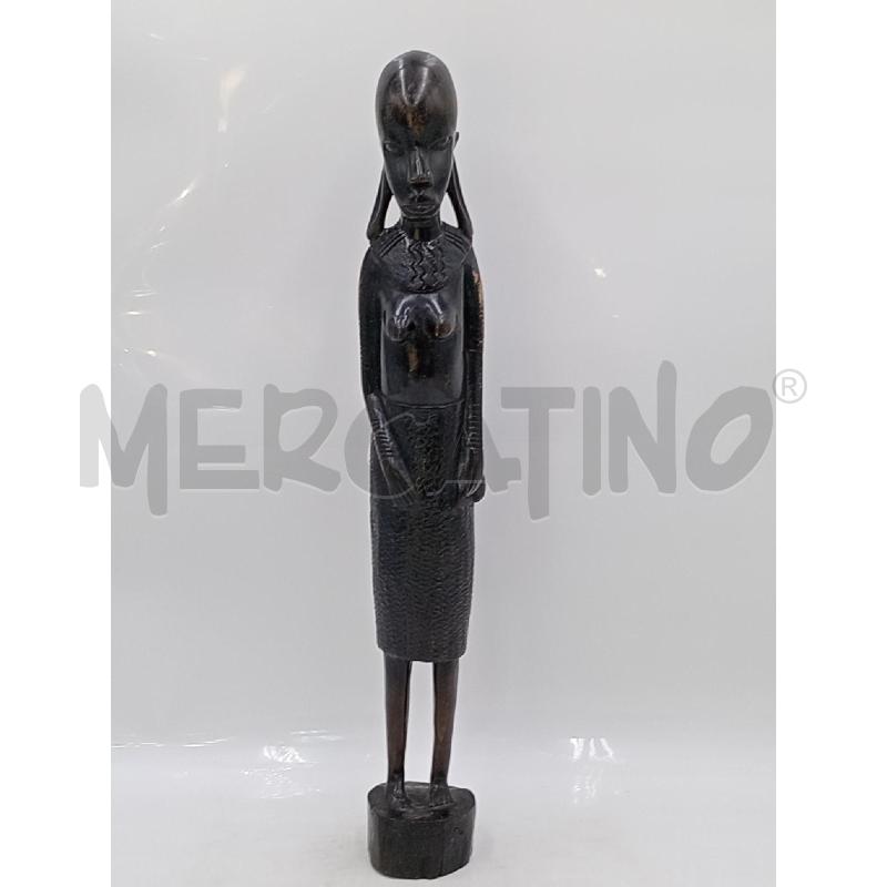 STATUA TRIBALE AFRICANA EBANO CM 48 | Mercatino dell'Usato Moncalieri bengasi 1