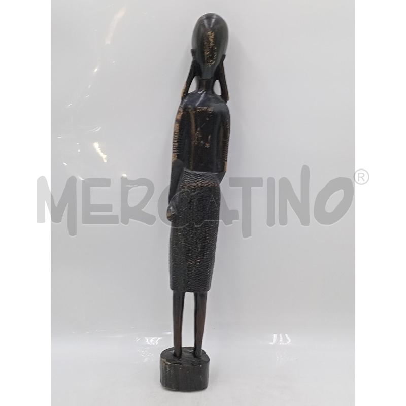 STATUA TRIBALE AFRICANA EBANO CM 48 | Mercatino dell'Usato Moncalieri bengasi 2