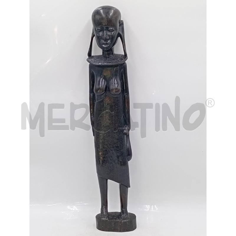 STATUA TRIBALE EBANO CM 51 | Mercatino dell'Usato Moncalieri bengasi 1