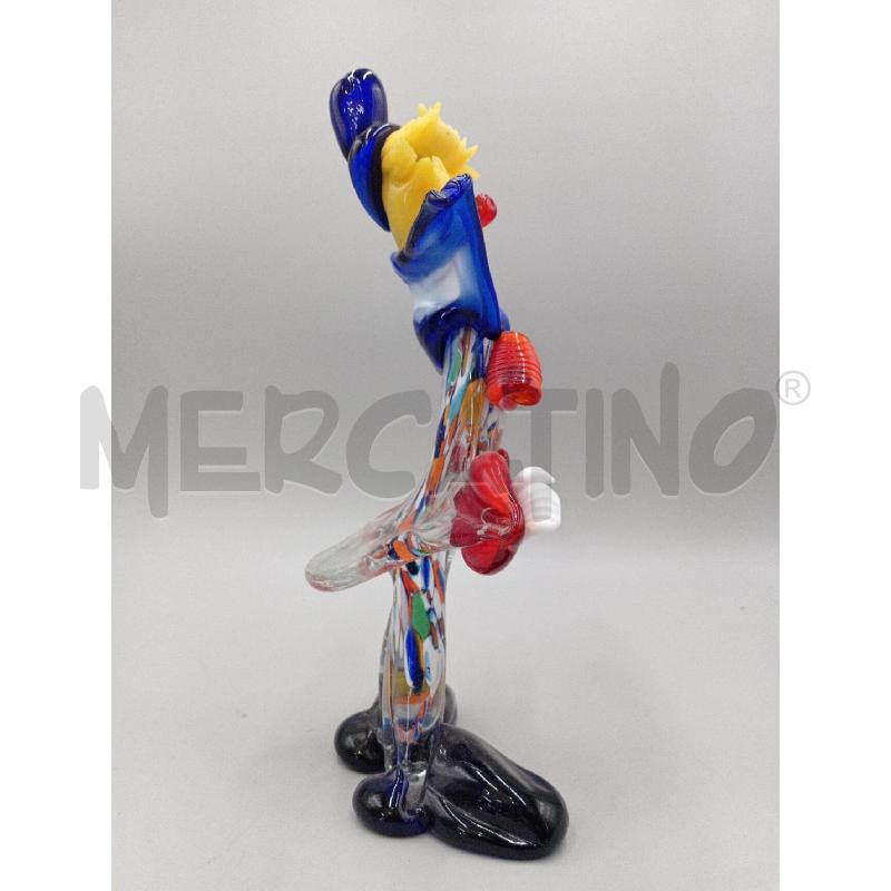 STATUA VETRO ARTIGIANALE PAGLIACCIO C/FIOCCO DANNEGGIATO  | Mercatino dell'Usato Moncalieri bengasi 2