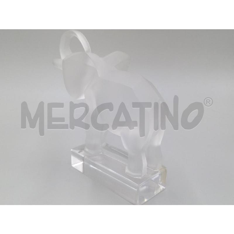 STATUA VETRO ELEFANTE SATINATO LALIQUE FRANCE C/ORECCHIO SBECCATO  | Mercatino dell'Usato Moncalieri bengasi 4