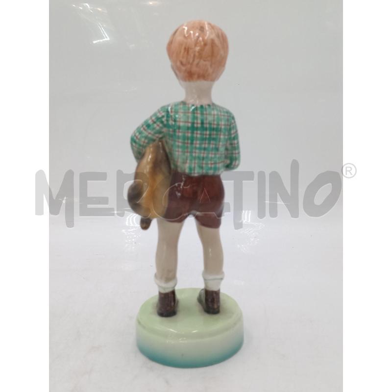 STATUETTA BIMBO CON CAGNOLINO RONZAN H.22 | Mercatino dell'Usato Moncalieri bengasi 2