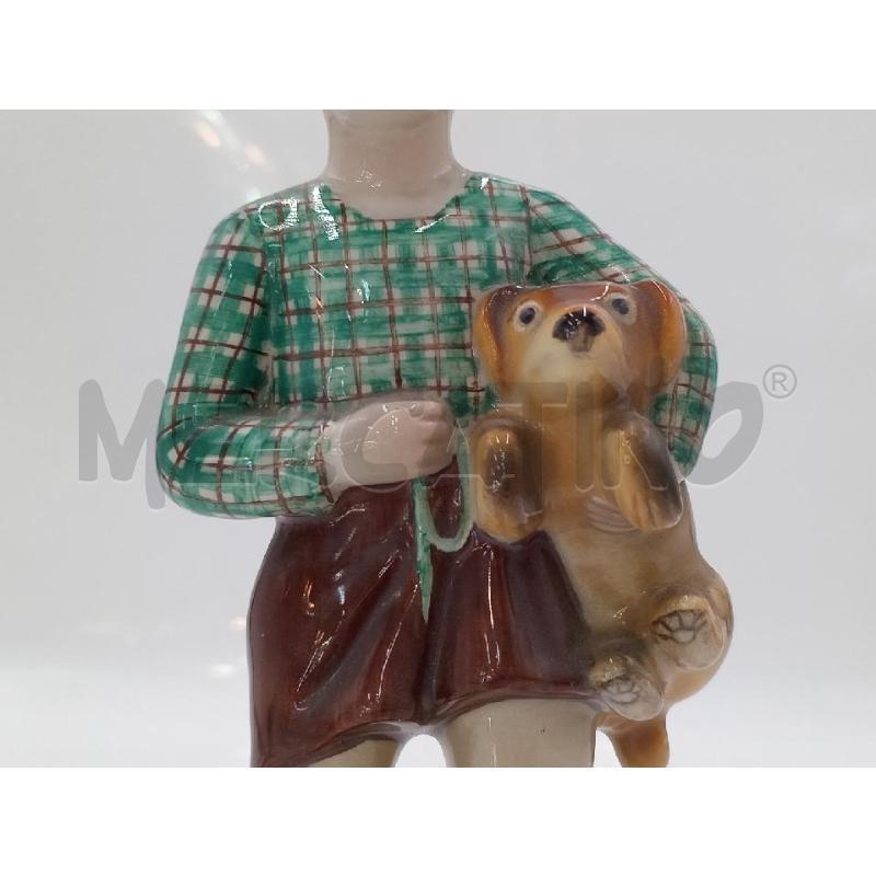 STATUETTA BIMBO CON CAGNOLINO RONZAN H.22 | Mercatino dell'Usato Moncalieri bengasi 3