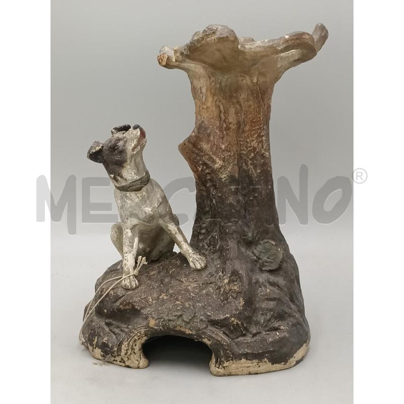 STATUETTA CERAMICA CANE CACCIA SOTTO ALBERO | Mercatino dell'Usato Moncalieri bengasi 1