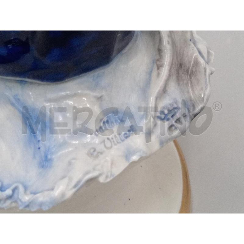 STATUETTA CERAMICA CAPODIMONTE BAMBINELLO C/FARFALLE C/ALI SBECCATE  | Mercatino dell'Usato Moncalieri bengasi 5