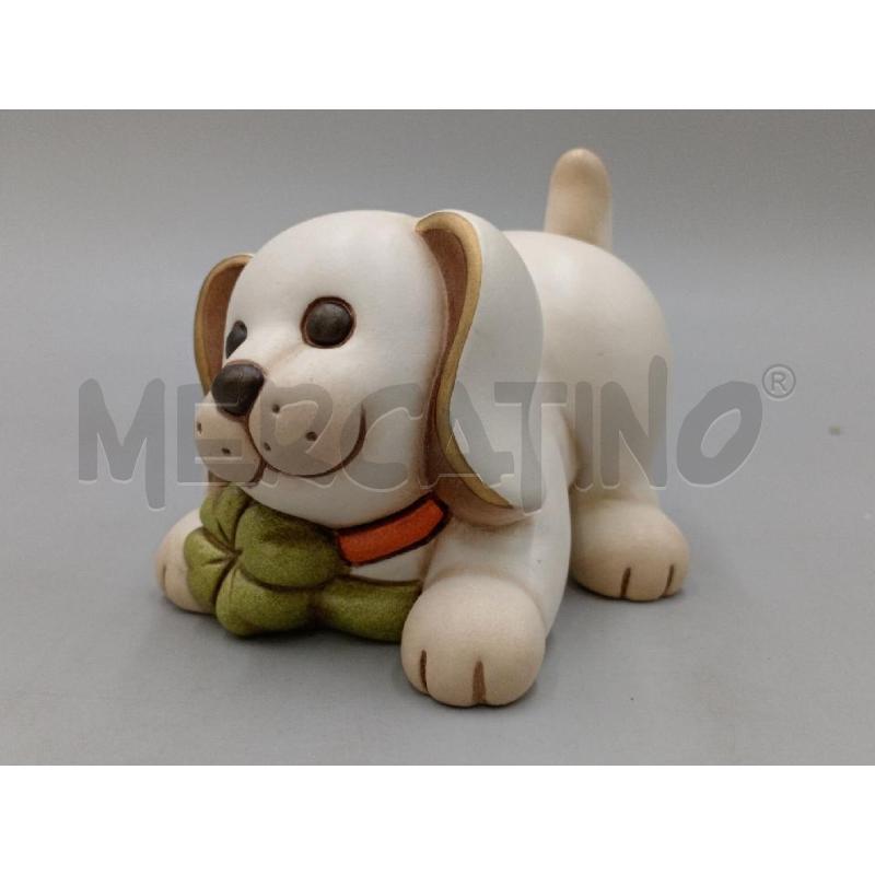 STATUETTA CERAMICA THUN CAGNOLINO C/PORTA FORTUNA QUADRIFOGLIO  | Mercatino dell'Usato Moncalieri bengasi 1
