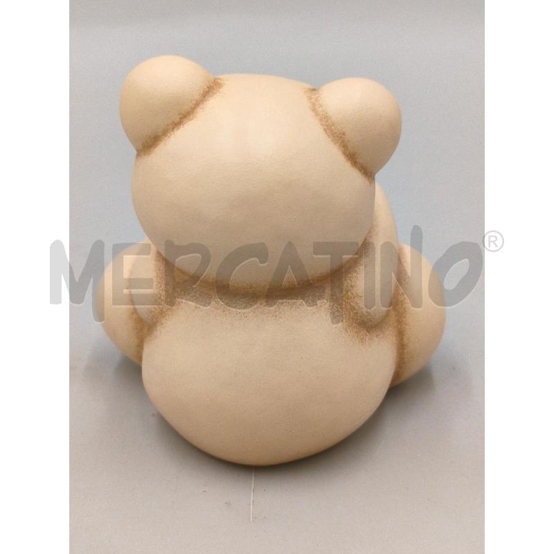 STATUETTA CERAMICA THUN ORSETTO SEDUTO C/FARFALLA  | Mercatino dell'Usato Moncalieri bengasi 2