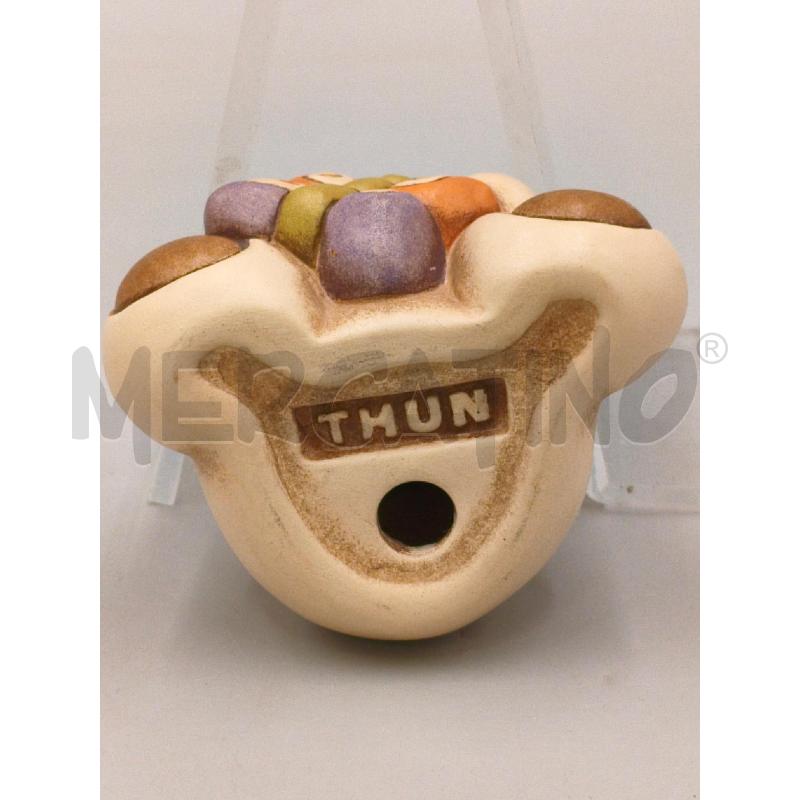 STATUETTA CERAMICA THUN ORSETTO SEDUTO C/FARFALLA  | Mercatino dell'Usato Moncalieri bengasi 3