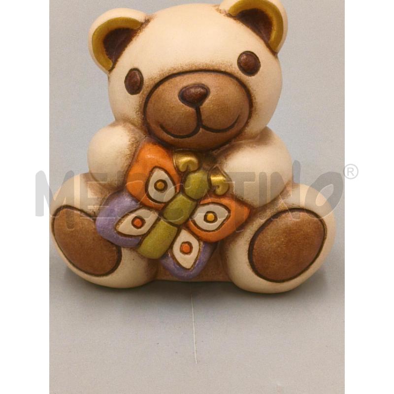 STATUETTA CERAMICA THUN ORSETTO SEDUTO C/FARFALLA  | Mercatino dell'Usato Moncalieri bengasi 5