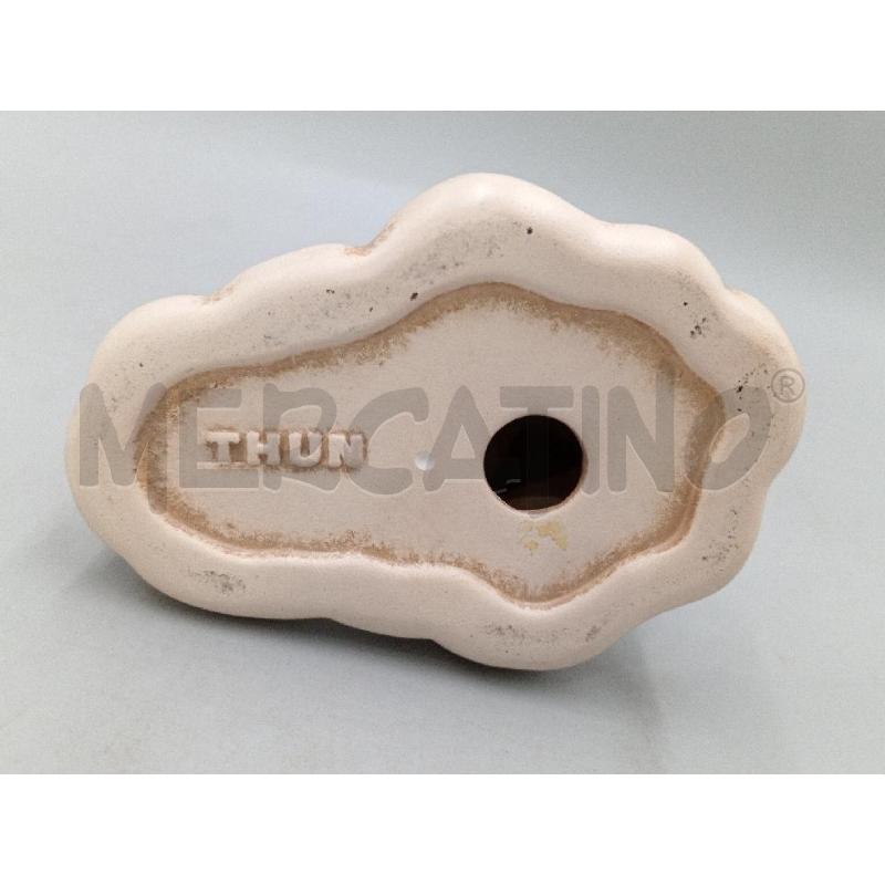 STATUETTA CERAMICA THUN PORTA CANDELA ANGIOLETTO VESTITO BLU  | Mercatino dell'Usato Moncalieri bengasi 4
