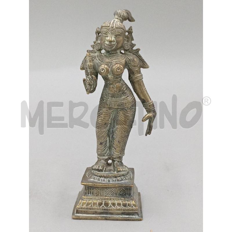 STATUETTA DIVINITA INDIANA METALLO C/BASETTA  | Mercatino dell'Usato Moncalieri bengasi 1