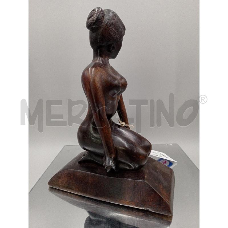 STATUETTA LEGNO SCOLPITA H. 30 | Mercatino dell'Usato Moncalieri bengasi 2