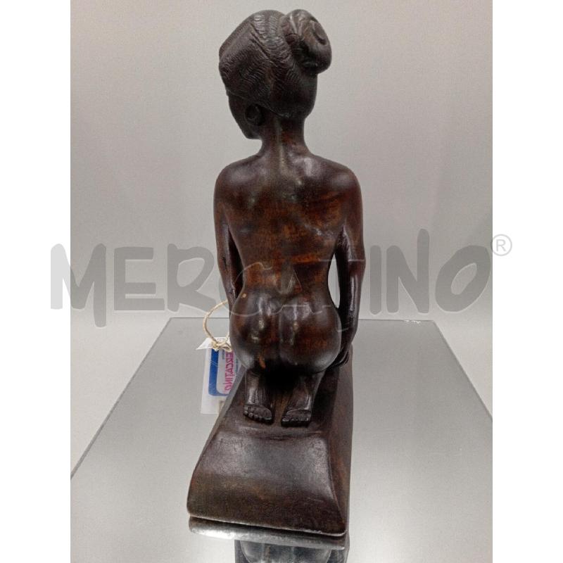 STATUETTA LEGNO SCOLPITA H. 30 | Mercatino dell'Usato Moncalieri bengasi 3