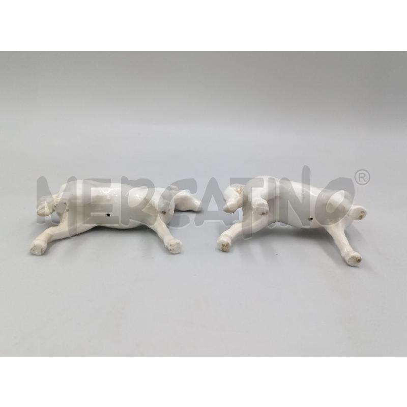 STATUETTE CERAMICA COPPIA CAVALLINI BIANCHI  | Mercatino dell'Usato Moncalieri bengasi 4