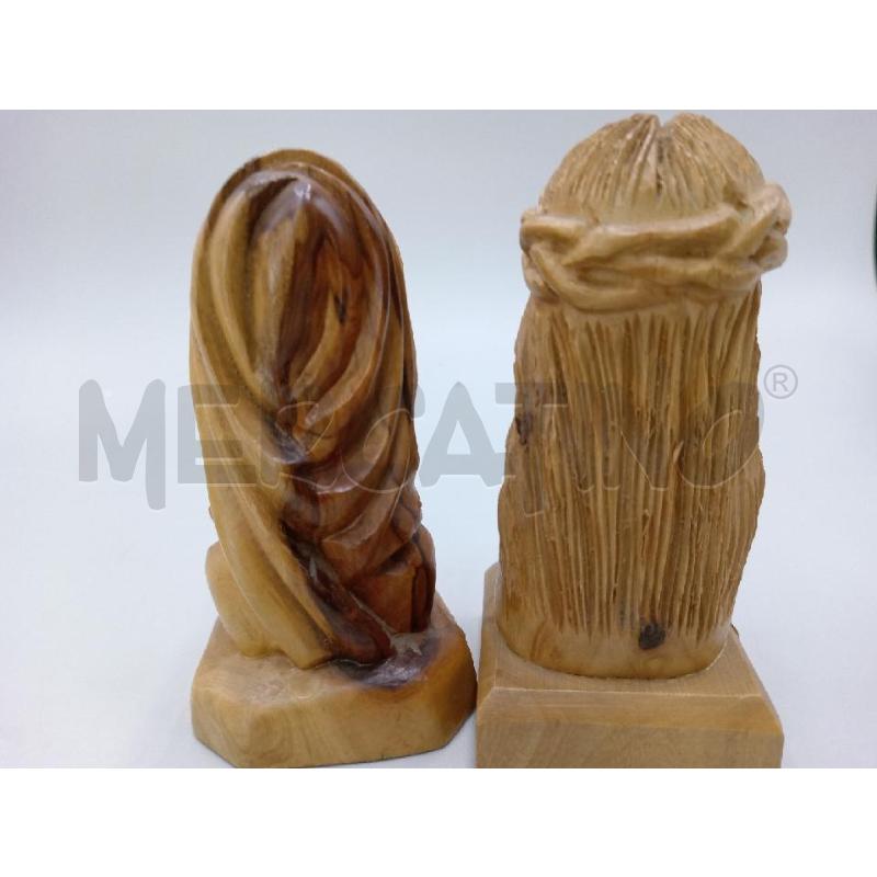 STATUETTE LEGNO SCOLPITO SACRE ALTE CM 12 CREPA DI INVECCHIAMENTO  | Mercatino dell'Usato Moncalieri bengasi 5