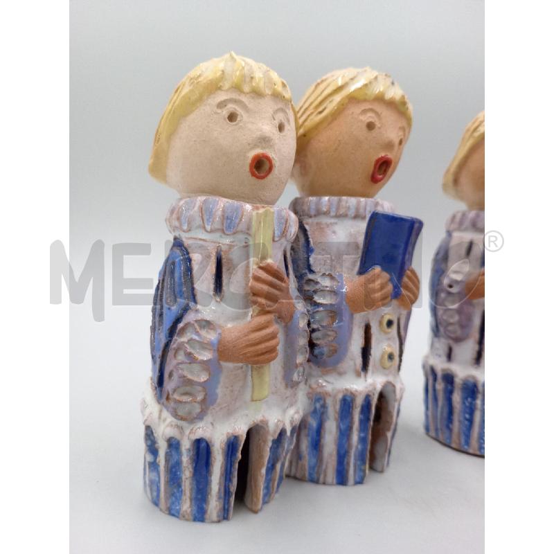 STATUETTE TERRACOTTA SMALTATA ANGIOLETTI DEL CORO  | Mercatino dell'Usato Moncalieri bengasi 3
