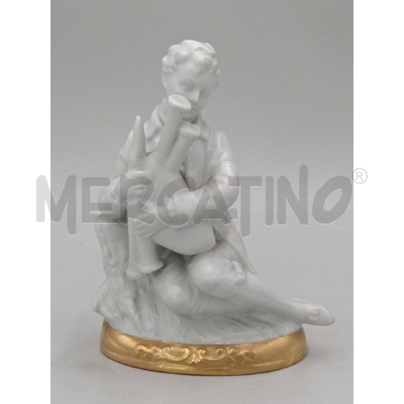 STATUINA BISQUIT FANCIULLO SUONATORE  | Mercatino dell'Usato Moncalieri bengasi 1