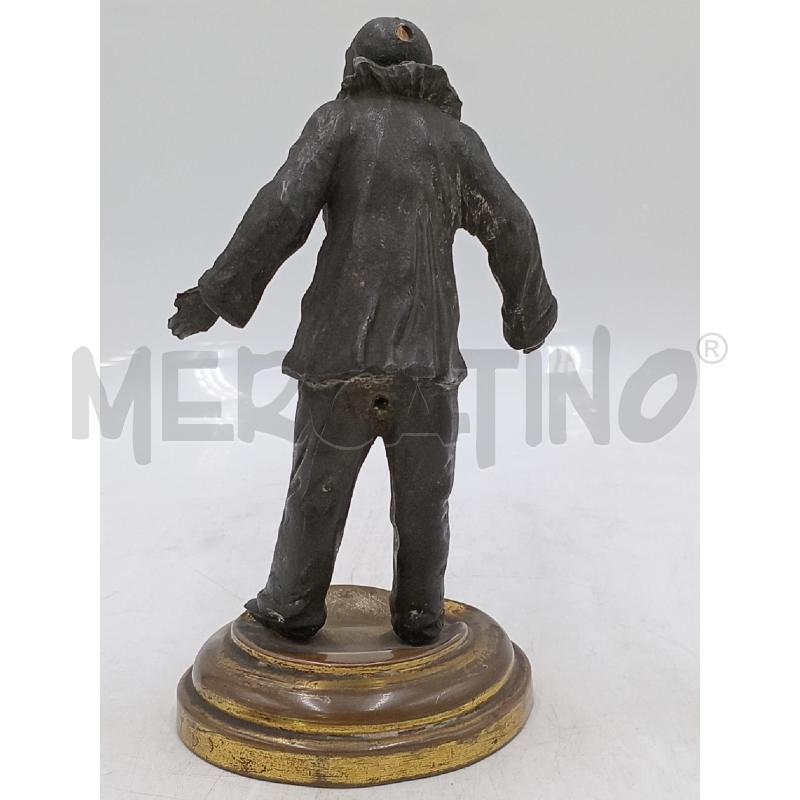 STATUINA BRONZO BASE OTTONE PIERROT | Mercatino dell'Usato Moncalieri bengasi 2