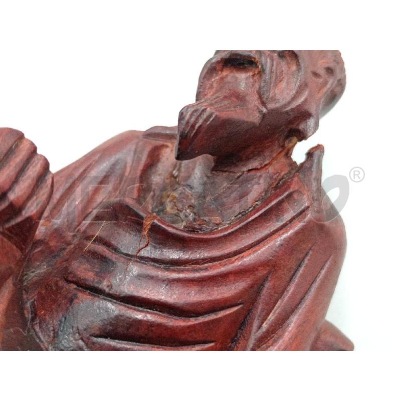 STATUINA PESCATORE ORIENTALE LEGNO SCOLPITO CM 13 | Mercatino dell'Usato Moncalieri bengasi 5