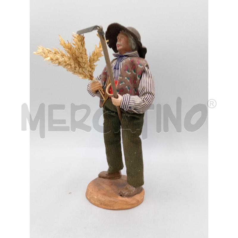 STATUINA SANTON PROVENZALE CON FALCE PIEDI INCOLLATI CM 28 | Mercatino dell'Usato Moncalieri bengasi 1