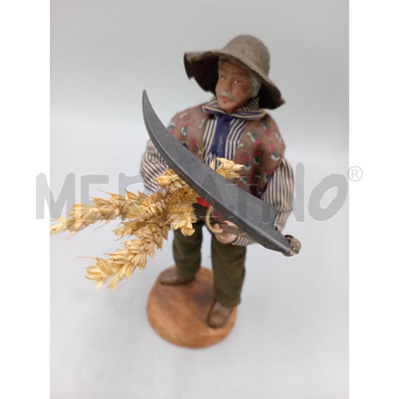 STATUINA SANTON PROVENZALE CON FALCE PIEDI INCOLLATI CM 28 | Mercatino dell'Usato Moncalieri bengasi 5