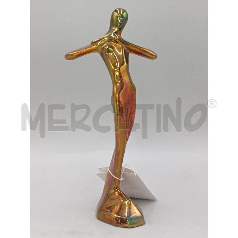 STATUINA  DONNA STILIZZATA GATTI FAENZA CM 27 | Mercatino dell'Usato Moncalieri bengasi 1