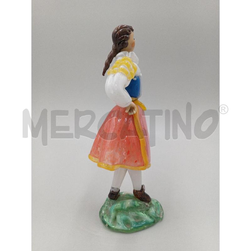 STATUINA  VETRO MURANO DAMA COSTUME TIPICO CM 20 | Mercatino dell'Usato Moncalieri bengasi 2