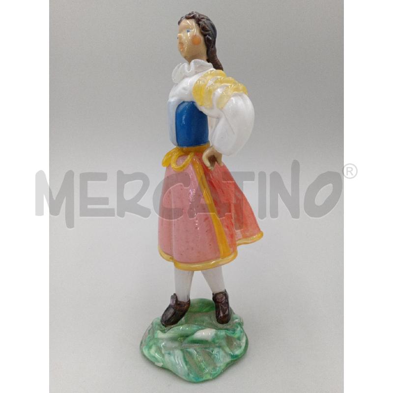 STATUINA  VETRO MURANO DAMA COSTUME TIPICO CM 20 | Mercatino dell'Usato Moncalieri bengasi 4
