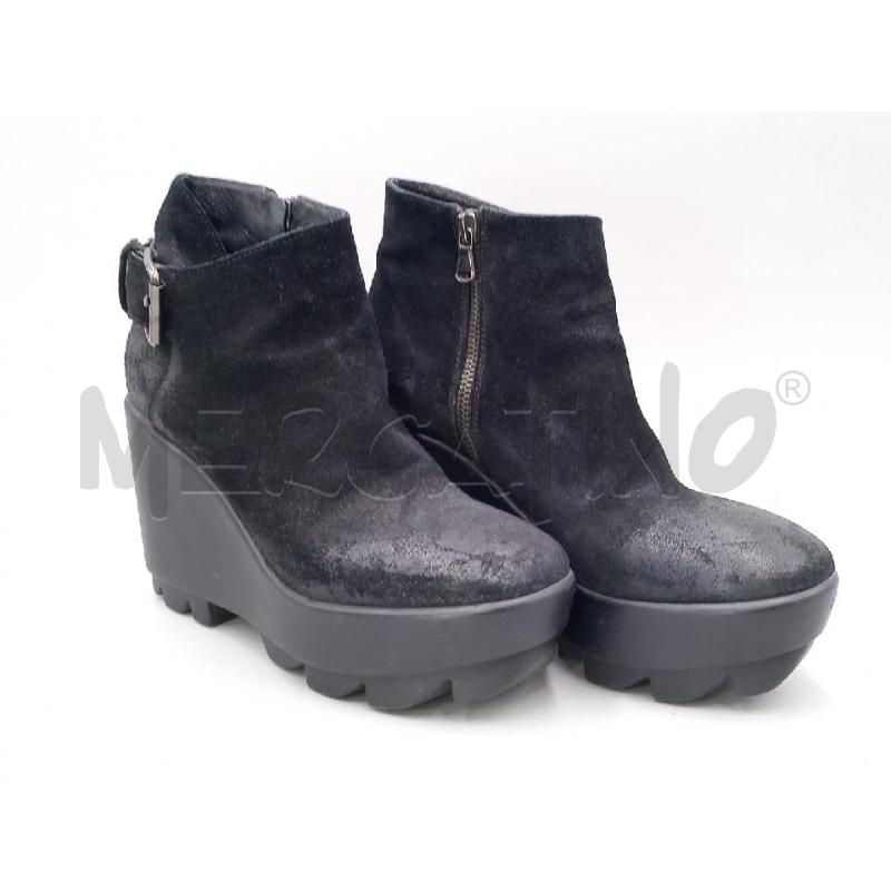 STIVALETTI DONNA JFK NERO CON ZEPPA | Mercatino dell'Usato Moncalieri bengasi 1
