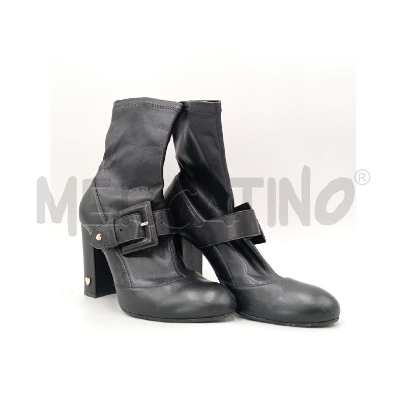 STIVALETTI DONNA TWIN SET NERO TACCO CON CUORICINO | Mercatino dell'Usato Moncalieri bengasi 1