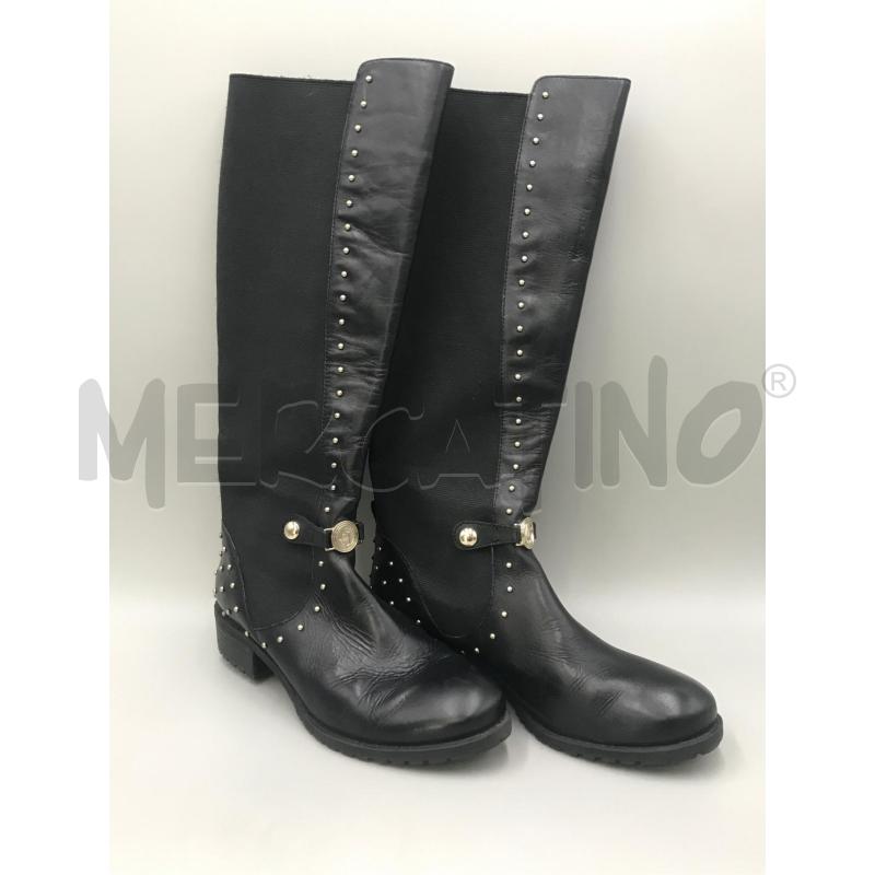 STIVALI DONNA ARMANI JEANS NERI CON BORCHIETTE DOPPIO TESSUTO | Mercatino dell'Usato Moncalieri bengasi 1