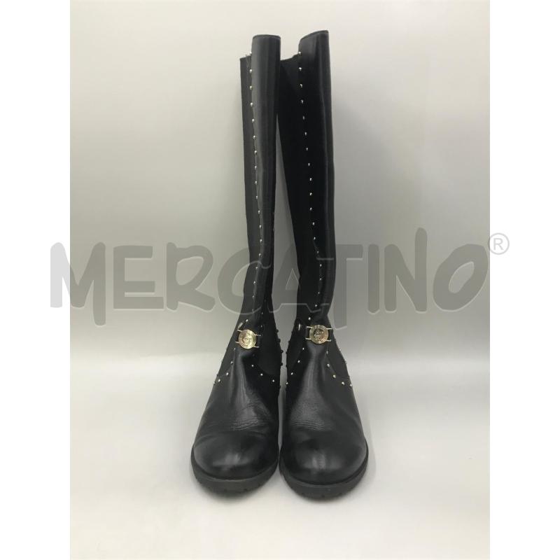 STIVALI DONNA ARMANI JEANS NERI CON BORCHIETTE DOPPIO TESSUTO | Mercatino dell'Usato Moncalieri bengasi 2