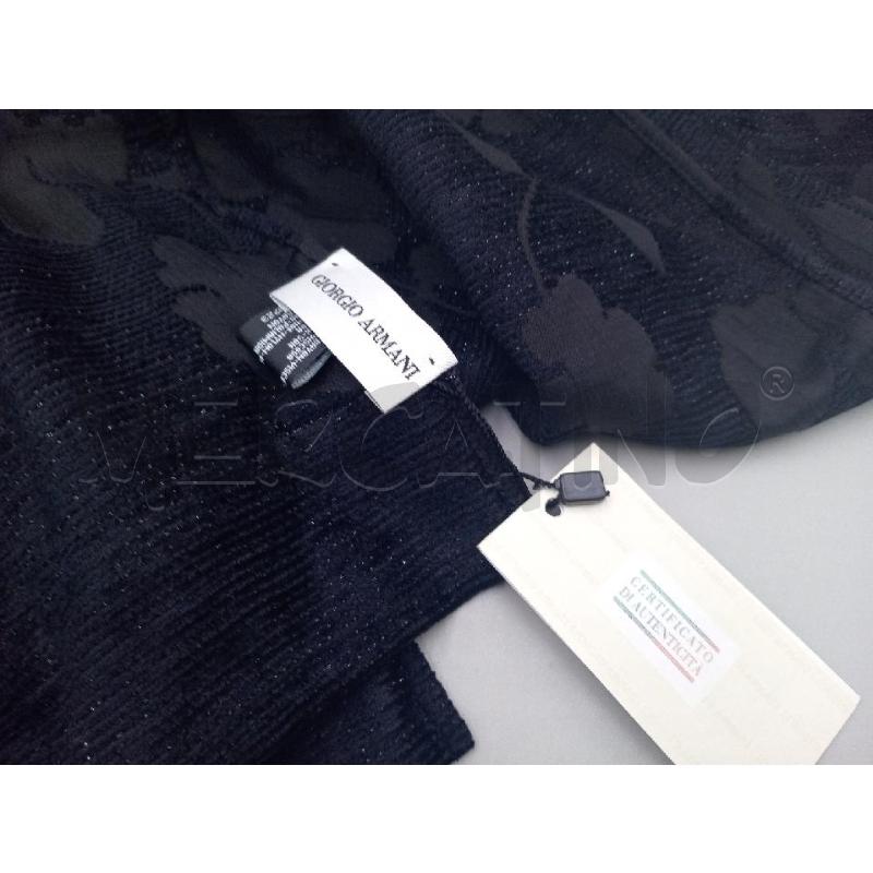 STOLA GIORGIO ARMANI NERA CON LUREX MISTO SETA | Mercatino dell'Usato Moncalieri bengasi 4