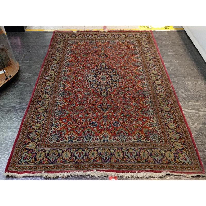 TAPPETO STILE PERSIANO DECORAZIONE FLOREALE FRANGE BIANCHE CM 135 X 210 | Mercatino dell'Usato Moncalieri bengasi 1