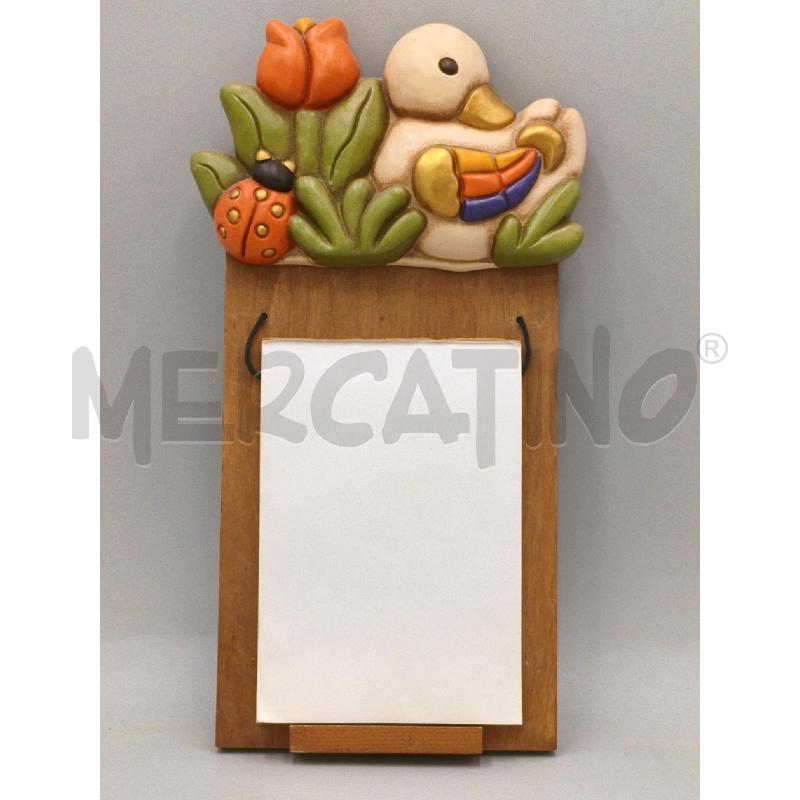 TAVOLETTA LEGNO E PLACCA CERAMICA THUN PAPERELLA C/PORTA APPUNTI  | Mercatino dell'Usato Moncalieri bengasi 1