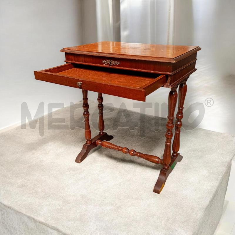 TAVOLINO INTARSIATO LEGNO MARRONE | Mercatino dell'Usato Moncalieri bengasi 2