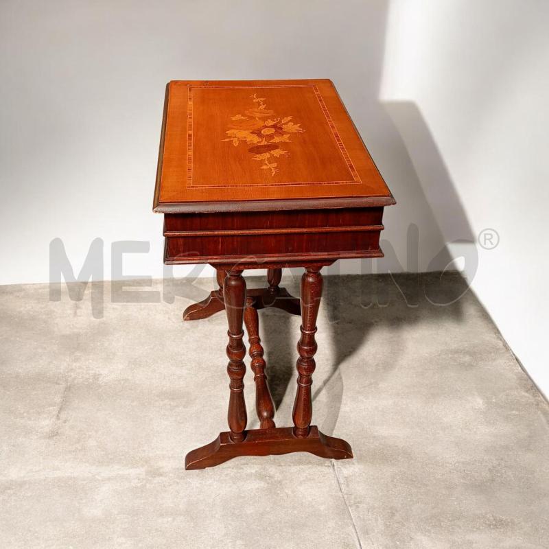 TAVOLINO INTARSIATO LEGNO MARRONE | Mercatino dell'Usato Moncalieri bengasi 4