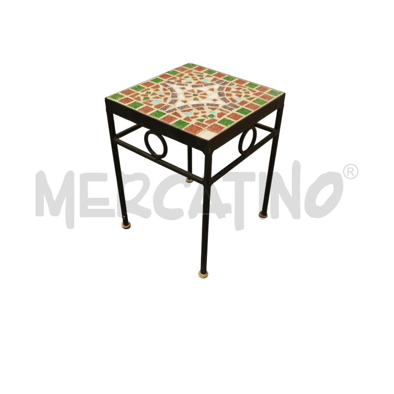 TAVOLINO IN FERRO BATTUTO CON PIETRE MOSAICO | Mercatino dell'Usato Moncalieri bengasi 2