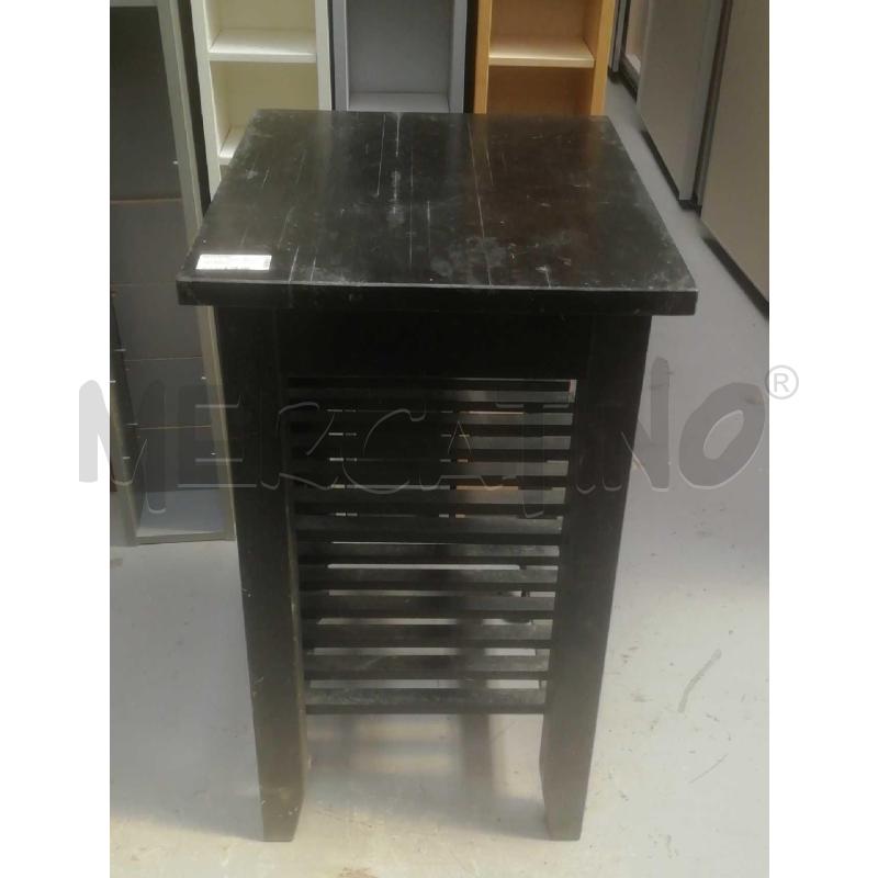 TAVOLINO LEGNO NERO CON 2 RIPIANI | Mercatino dell'Usato Moncalieri bengasi 1