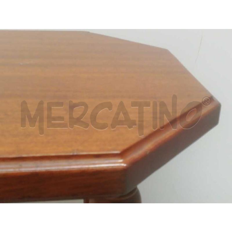 TAVOLINO OTTAGONALE LEGNO  | Mercatino dell'Usato Moncalieri bengasi 5