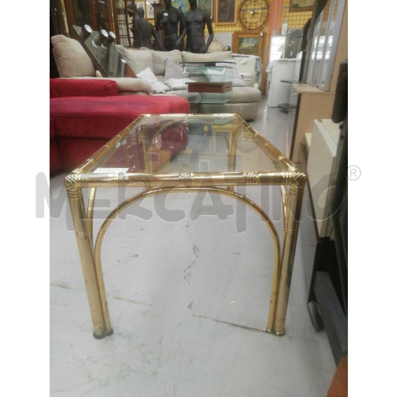TAVOLINO SALOTTO OTTONE EFFETTO BAMBU | Mercatino dell'Usato Moncalieri bengasi 2