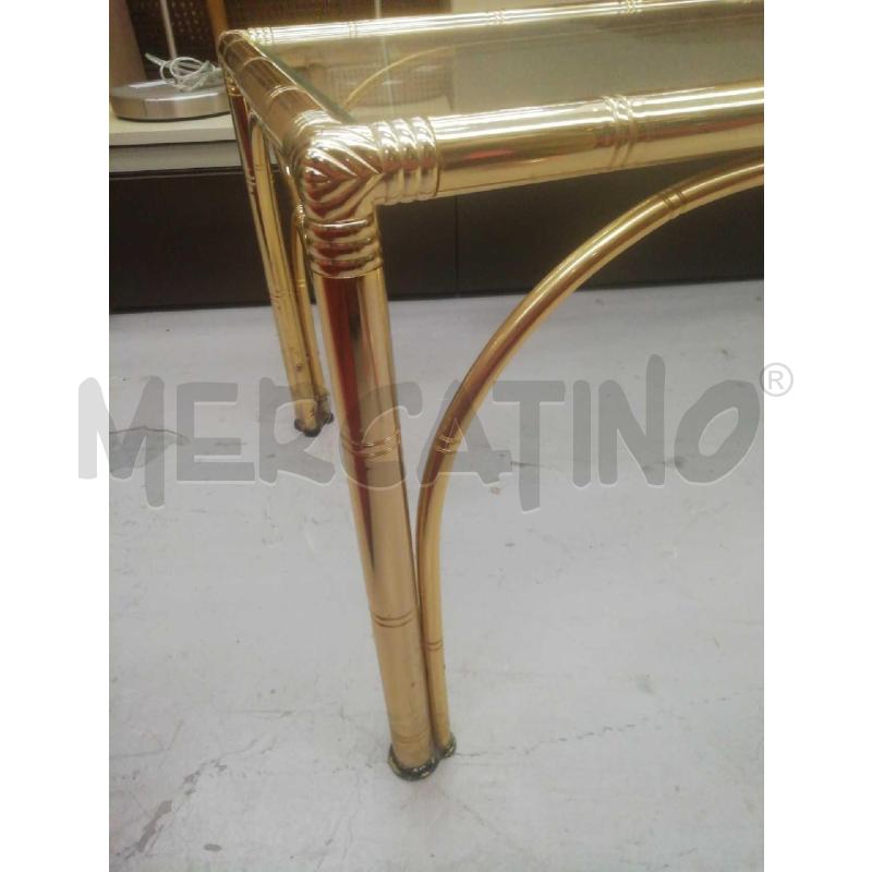 TAVOLINO SALOTTO OTTONE EFFETTO BAMBU | Mercatino dell'Usato Moncalieri bengasi 3