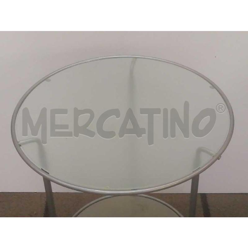 TAVOLINO TONDO 2 PANI VETRO  | Mercatino dell'Usato Moncalieri bengasi 3